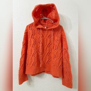 Pilcro Orange Knit Hoodie
